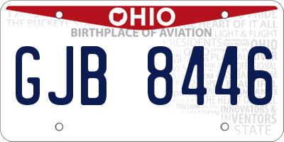 OH license plate GJB8446