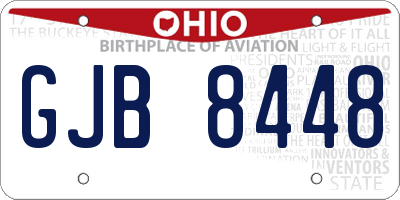 OH license plate GJB8448