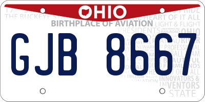 OH license plate GJB8667