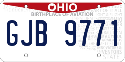 OH license plate GJB9771
