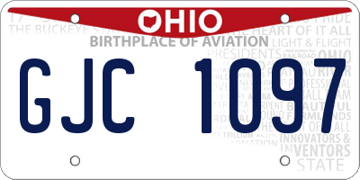 OH license plate GJC1097