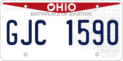 OH license plate GJC1590