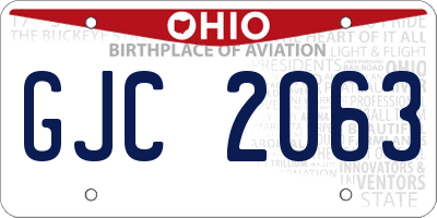 OH license plate GJC2063