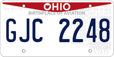 OH license plate GJC2248