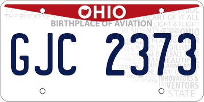 OH license plate GJC2373