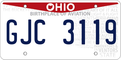 OH license plate GJC3119