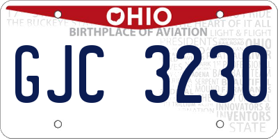 OH license plate GJC3230