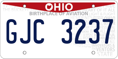 OH license plate GJC3237