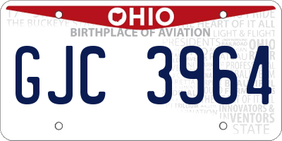 OH license plate GJC3964