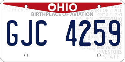 OH license plate GJC4259