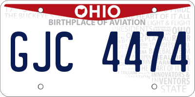 OH license plate GJC4474