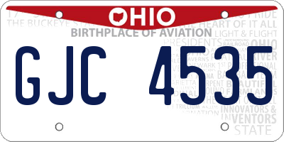 OH license plate GJC4535