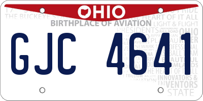 OH license plate GJC4641