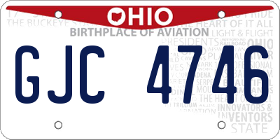 OH license plate GJC4746