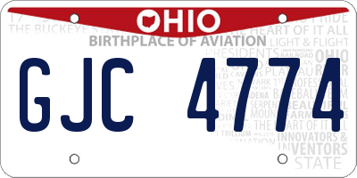 OH license plate GJC4774