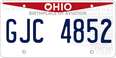 OH license plate GJC4852