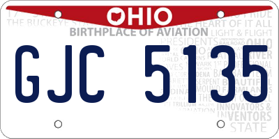 OH license plate GJC5135