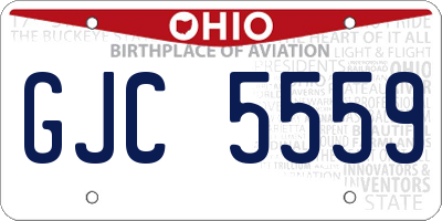 OH license plate GJC5559