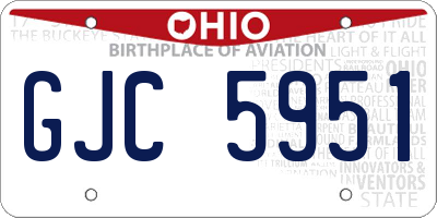OH license plate GJC5951