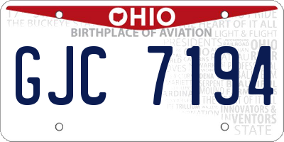 OH license plate GJC7194