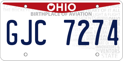OH license plate GJC7274
