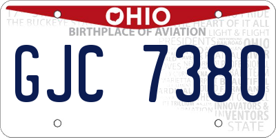 OH license plate GJC7380