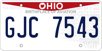 OH license plate GJC7543