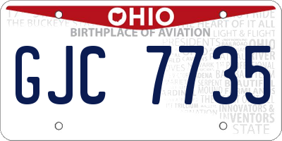 OH license plate GJC7735