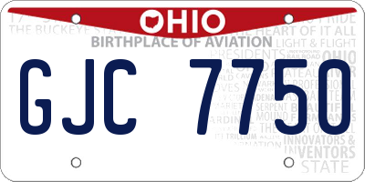 OH license plate GJC7750