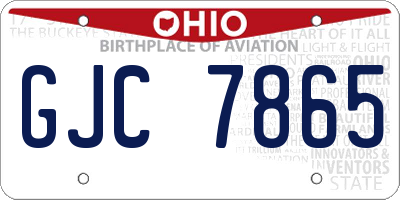 OH license plate GJC7865