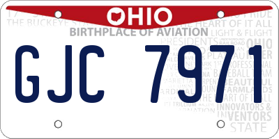 OH license plate GJC7971