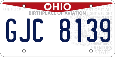 OH license plate GJC8139