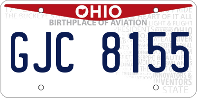 OH license plate GJC8155
