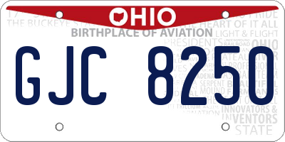 OH license plate GJC8250