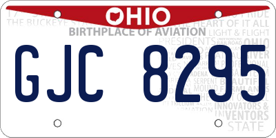 OH license plate GJC8295