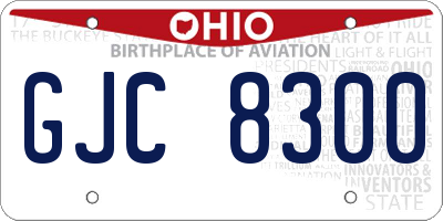 OH license plate GJC8300