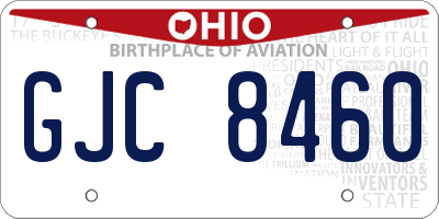 OH license plate GJC8460