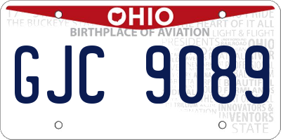 OH license plate GJC9089