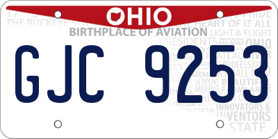 OH license plate GJC9253