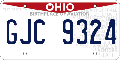 OH license plate GJC9324