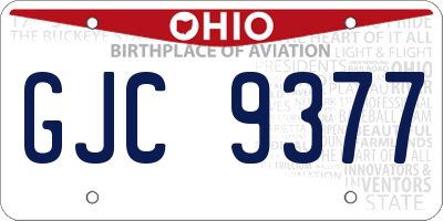 OH license plate GJC9377