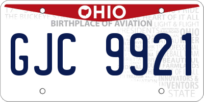 OH license plate GJC9921