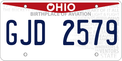 OH license plate GJD2579
