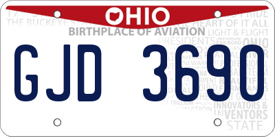 OH license plate GJD3690