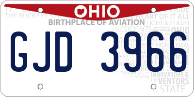 OH license plate GJD3966