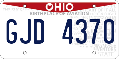 OH license plate GJD4370