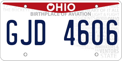 OH license plate GJD4606