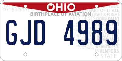 OH license plate GJD4989