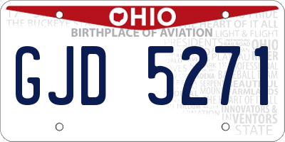 OH license plate GJD5271