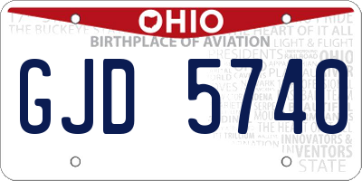 OH license plate GJD5740